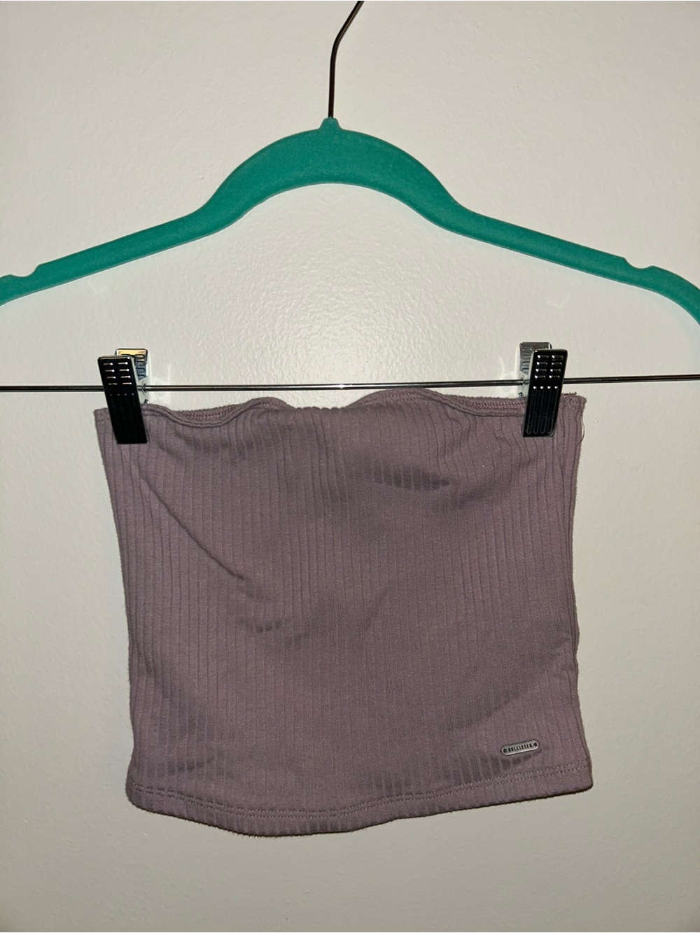 Hollister Ribbed Tube Crop Top - Dusty Lavender